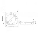 ALAN80 univerzális íves zuhanytálca 80x80x15 cm