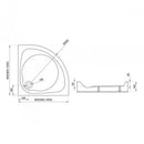 ALAN90 univerzális íves zuhanytálca 90x90x15 cm