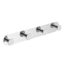 LAVEO MIRI négyes akasztó (40x256x20 mm), króm, rögzítő csavarral és ragasztóval