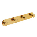 LAVEO MIRI négyes akasztó (40x256x20 mm), arany, rögzítő csavarral és ragasztóval