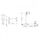 AMO Lábak és leeresztő Antica szabadon álló kádhoz, antik réz