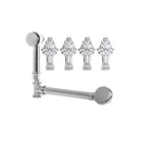 Antica szabadon álló kád króm lábakkal és leeresztővel