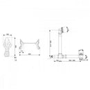 Antica szabadon álló kád króm lábakkal és leeresztővel