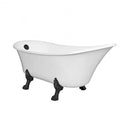 Antica szabadon álló kád fekete lábakkal és leeresztővel