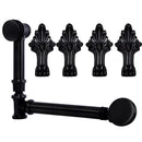 Antica szabadon álló kád fekete lábakkal és leeresztővel