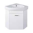 VivaStyle ARDA fali sarokszekrény CeraStyle ARDA porcelán sarokmosdóval 46 x 46 cm - JOBBOS
