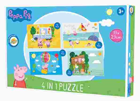 Peppa malac puzzle 4 az 1ben, J-ARJ040673D