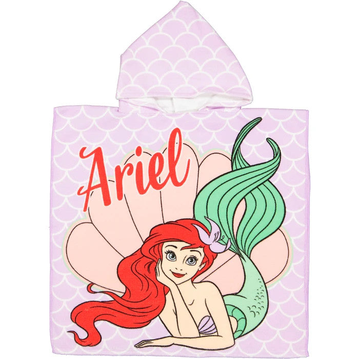 Disney Hercegnők Ariel strand törölköző poncsó 60x120 cm (Fast Dry), J-ARJ162861B