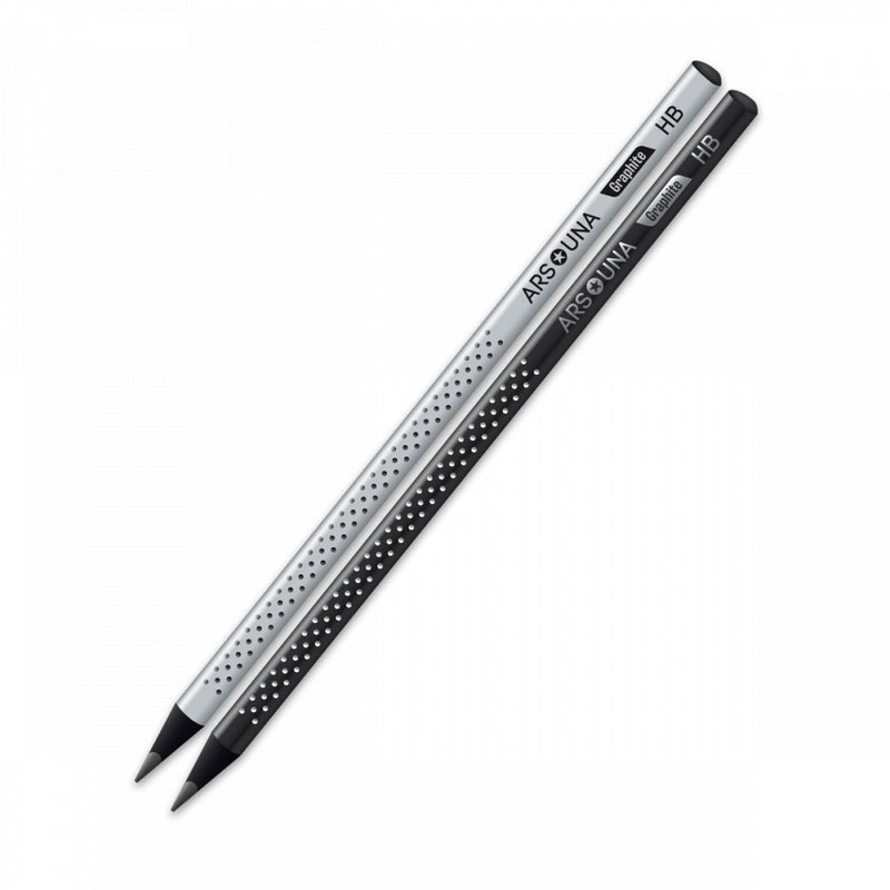 Grafitceruza, HB, Ars Una, háromszög test, fekete vagy szürke, pöttyös