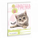 Cuki állatok tűzött füzet A/5, 32 lap kockás, cicás, kismacska