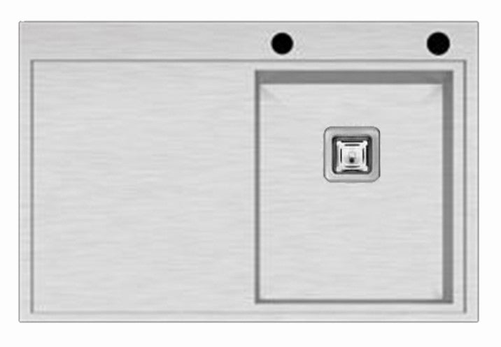 AS 3326RS HAND MADE inox mosogató jobbos SZIFONNAL