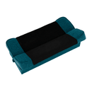 Kanapé ágyfunkcióval, türkiz/fekete, ASIA NEW