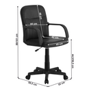 Irodai fotel, fekete, AYLA NEW