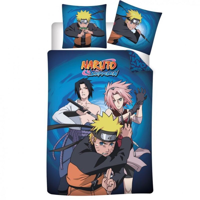 Naruto Ninja Trio ágyneműhuzat 140×200cm, 63×63 cm microfibre, J-AYM070026