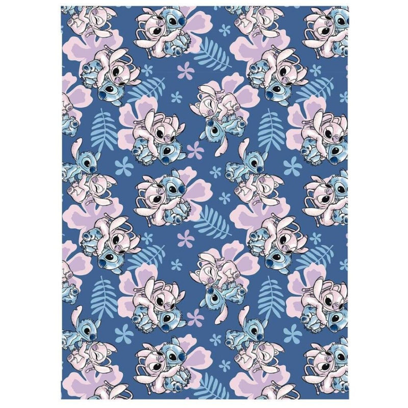 Disney Lilo és Stitch, A csillagkutya Hibiscus coral fleece takaró 110x150cm, J-AYM072563