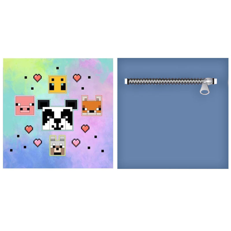 Minecraft Animals párna, díszpárna levehető huzattal 35x35 cm Velúr, J-AYM072730