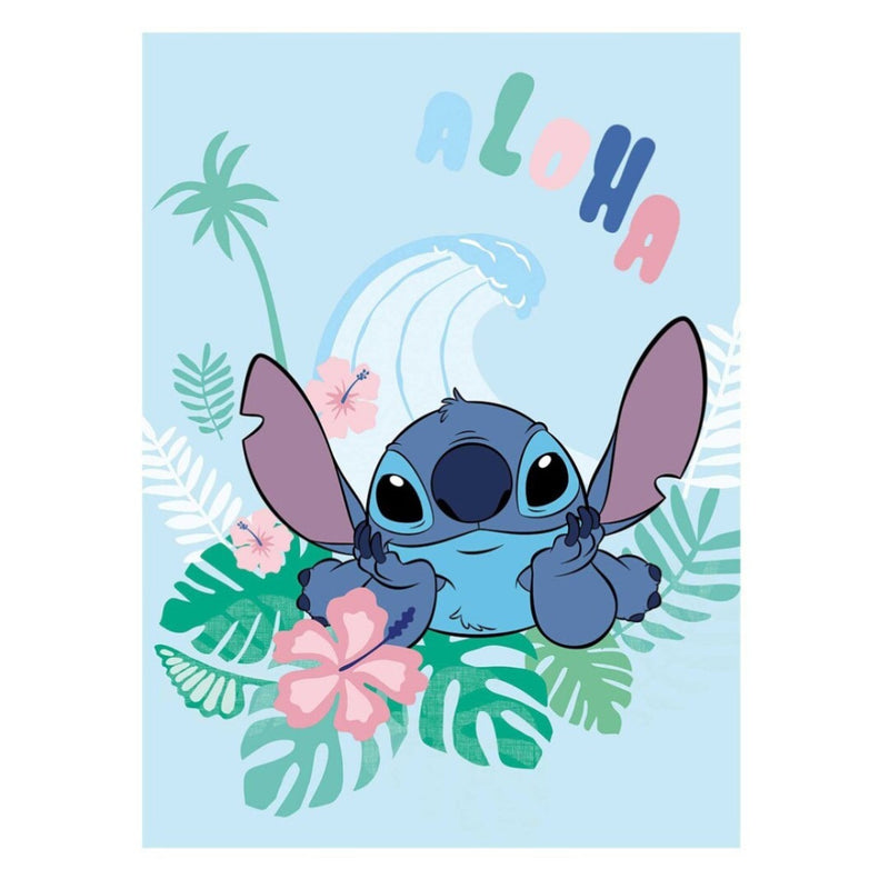 Disney Lilo és Stitch, A csillagkutya Aloha coral fleece takaró 100x150cm, J-AYM073959