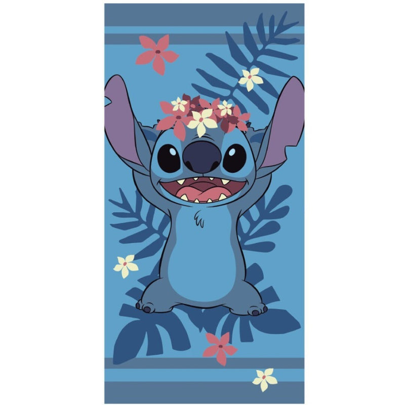 Disney Lilo és Stitch, A csillagkutya Wreath fürdőlepedő, strand törölköző 70x140cm (Fast Dry), J-AYM074512