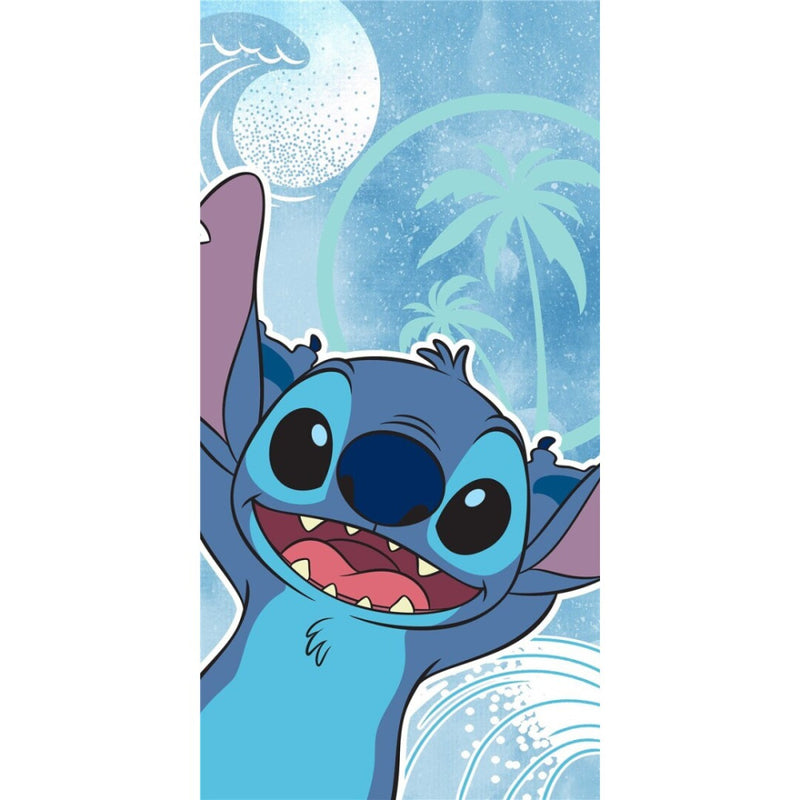 Disney Lilo és Stitch, A csillagkutya Wave fürdőlepedő, strand törölköző 70x140cm, J-AYM074529