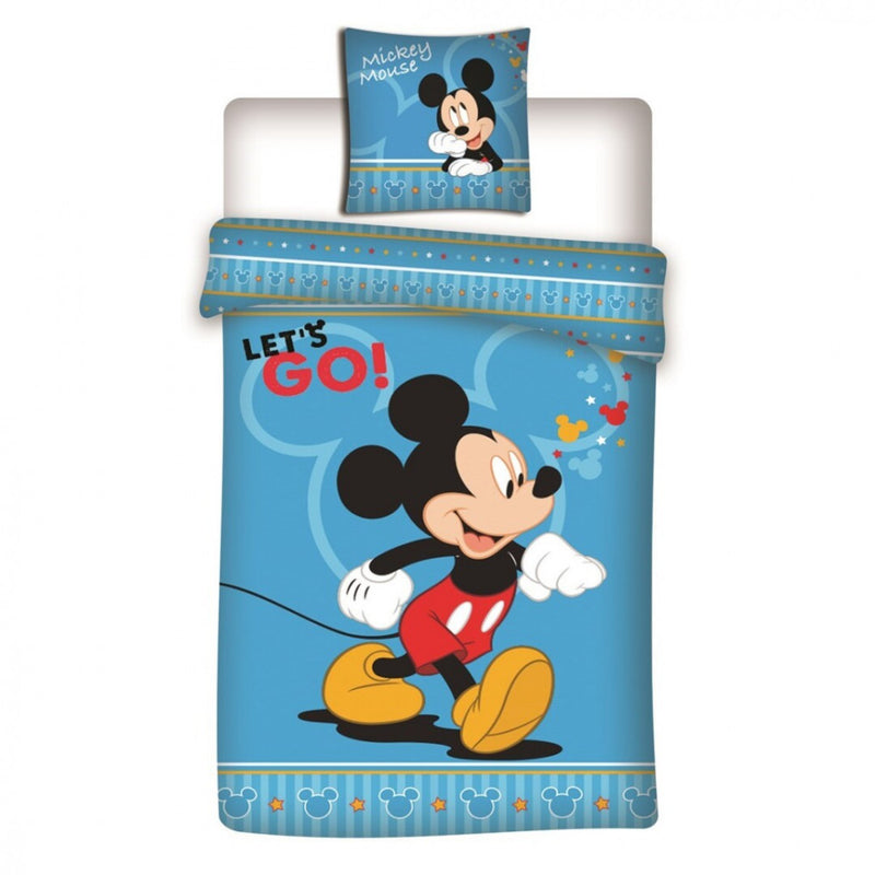Disney Mickey Let's Go ágyneműhuzat 140×200cm, 63×63 cm microfibre, J-AYM186566