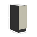 Alsó szekrény kihúzható kosárral, kasmír/fekete, ARAKA 30 D CARGO BB