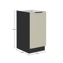 Alsó szekrény, kasmír/fekete, ARAKA 40 D 1F BB