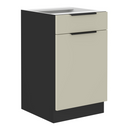 Alsó szekrény, kasmír/fekete, ARAKA 50 D 1F 1S BB