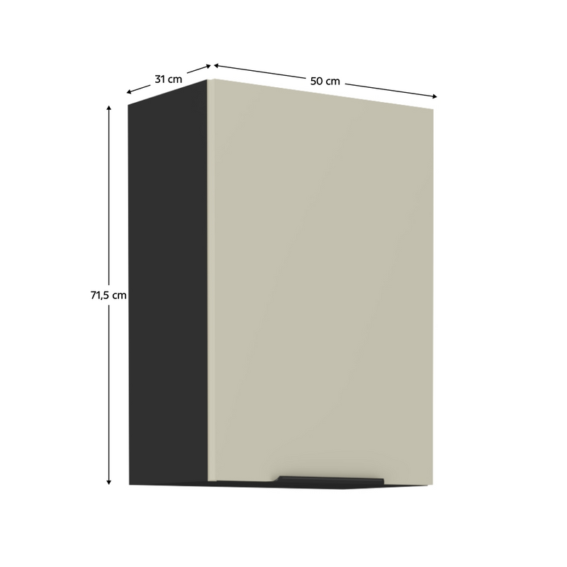 Felső szekrény, kasmír/fekete, ARAKA 50 G-72 1F