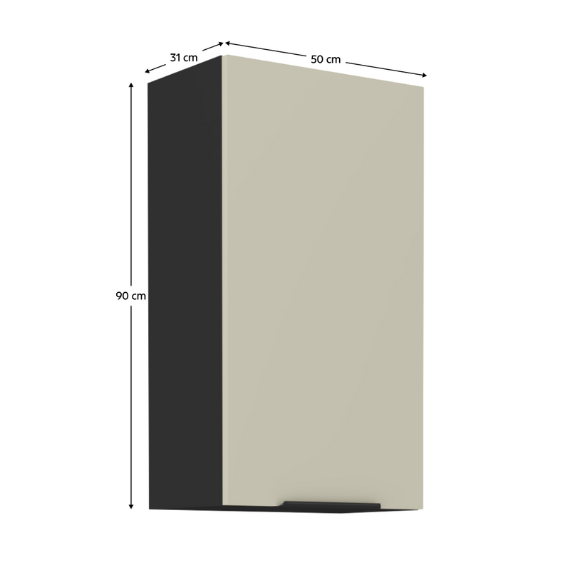 Felső szekrény, kasmír/fekete, ARAKA 50 G-90 1F