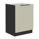 Alsó szekrény, kasmír/fekete, ARAKA 60 D 1F BB