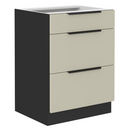 Alsó szekrény, kasmír/fekete, ARAKA 60 D 3S BB