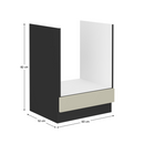 Alsó szekrény, kasmír/fekete, ARAKA 60 D GAZ BB