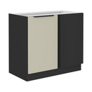 Alsó szekrény, kasmír/fekete, ARAKA 105 ND 1F BB