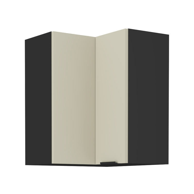 Felső sarokszekrény kasmír/fekete, ARAKA 60x60 GN-72 2F