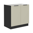 Alsó szekrény, kasmír/fekete, ARAKA 80 D 2F BB