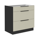 Alsó szekrény, kasmír/fekete, ARAKA 80 D 3S BB