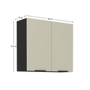 Felső szekrény, kasmír/fekete, ARAKA 80 G-72 2F