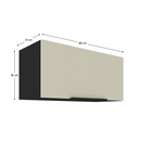 Felső szekrény, kasmír/fekete, ARAKA 80 GU-36 1F