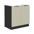 Alsó mosogató szekrény, kasmír/fekete, ARAKA 80 ZL 2F BB