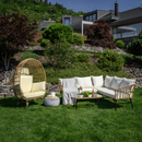 Kerti rattan szett, természetes/bézs/fekete, ARALY