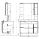 Bianca Plus 105 alsó szekrény mosdóval, sonoma tölgy színben