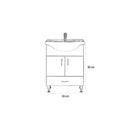 Bianca Plus 65 alsó szekrény mosdóval, magasfényű fehér színben