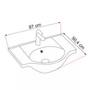 Bianca Plus 85 alsó szekrény mosdóval, sonoma tölgy színben