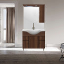 Bianca Plus 85 fürdőszoba bútor felsőszekrény, aida dió színben, jobbos nyitásirány