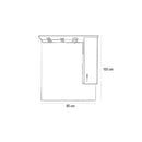 Bianca Plus 85 fürdőszoba bútor felsőszekrény, sonoma tölgy színben, jobbos nyitásirány