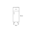 Bianca Plus 30 alacsony szekrény 1 ajtóval, 1 fiókkal, sonoma tölgy színben, jobbos