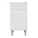 Bianca Plus 45 alacsony szekrény 1 ajtóval, 1 fiókkal, magasfényű fehér színben, jobbos