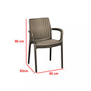 Balty kerti bútor garnitúra, cappucchino színben