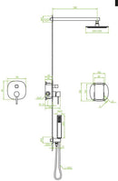 LAVEO POLA zuhanyszett rejtett beépítésre, króm
