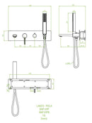 LAVEO POLA kádcsap rejtett beépítésre zuhanyszettel, fekete